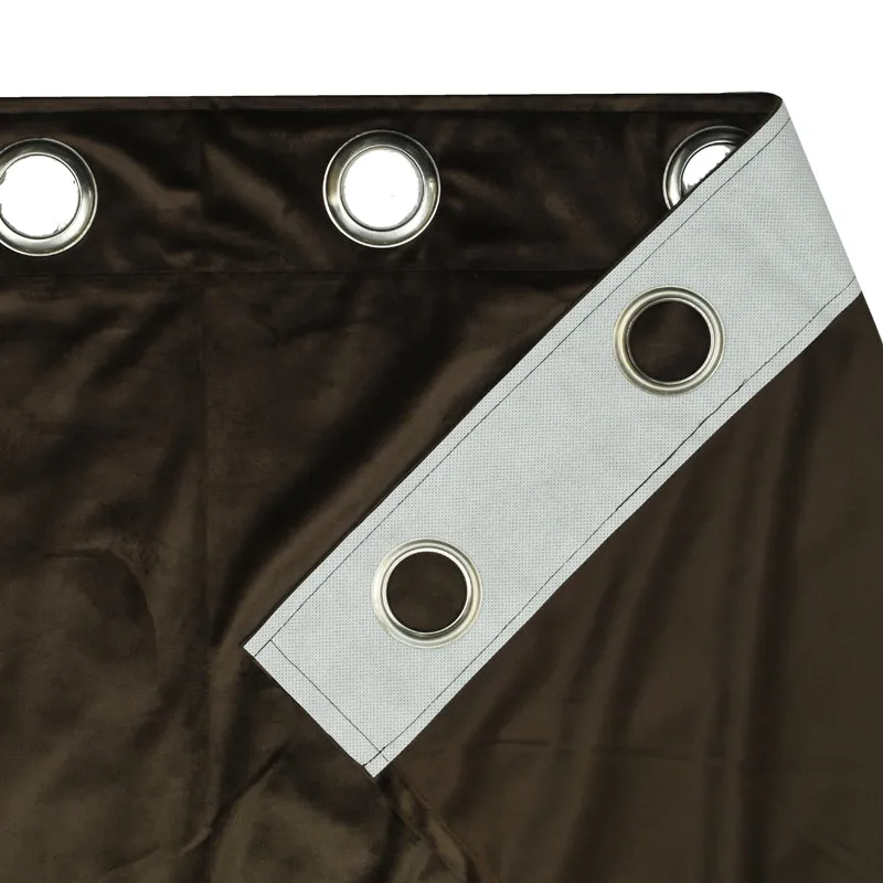 Cisco Solid Curtains (Coffee) - Set Of Two media 4