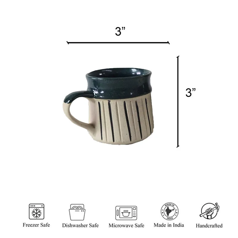 Jirva Ceramic Coffee Mug (250 mL Each) - Set of Two media 5