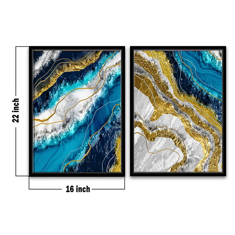 Foiled Strata Wall Art - Set Of Two media 4