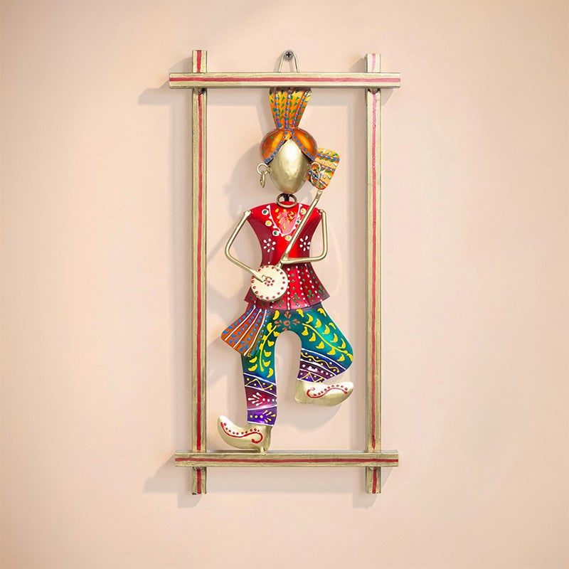 Folk Musician Iron Wall Accent - Red,Green media 5