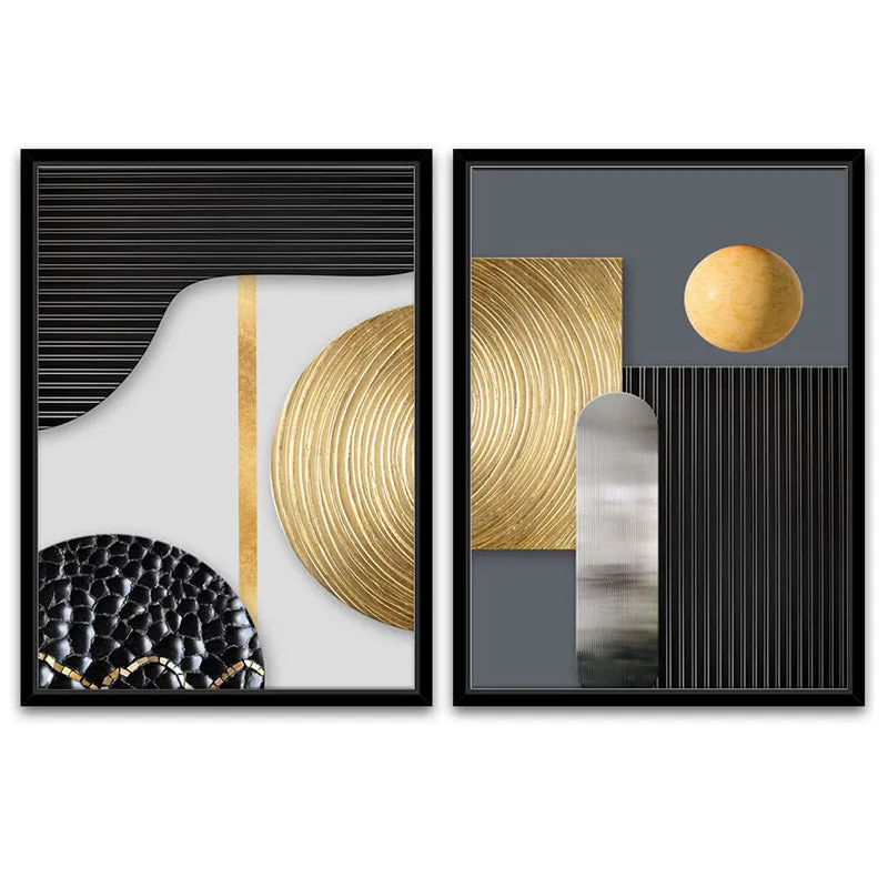 Clementine Abstract Cotton Canvas Wall Art - Set Of Two media 3