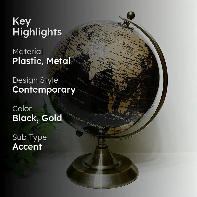 Around The Globe Showpiece - Gold media 2