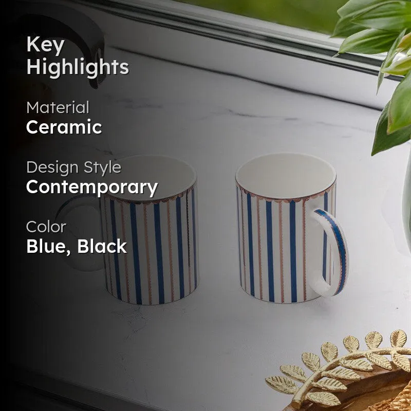 Javira Ceramic Coffee Mug (270 mL Each) - Set Of Two media 2