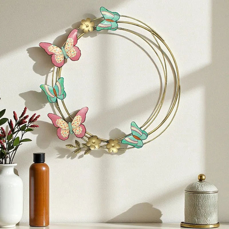 Butterfly Wreath Metal Wall Accent media 1