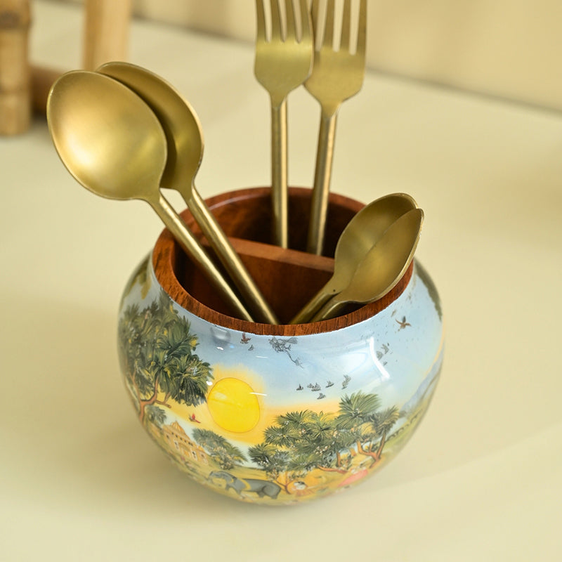 Citydreams Wooden Cutlery Stand media 8
