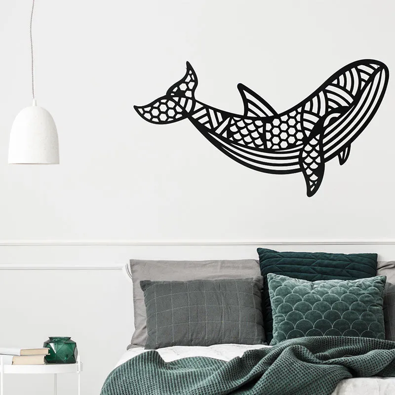 Whale Black Iron Wall Accent media 1