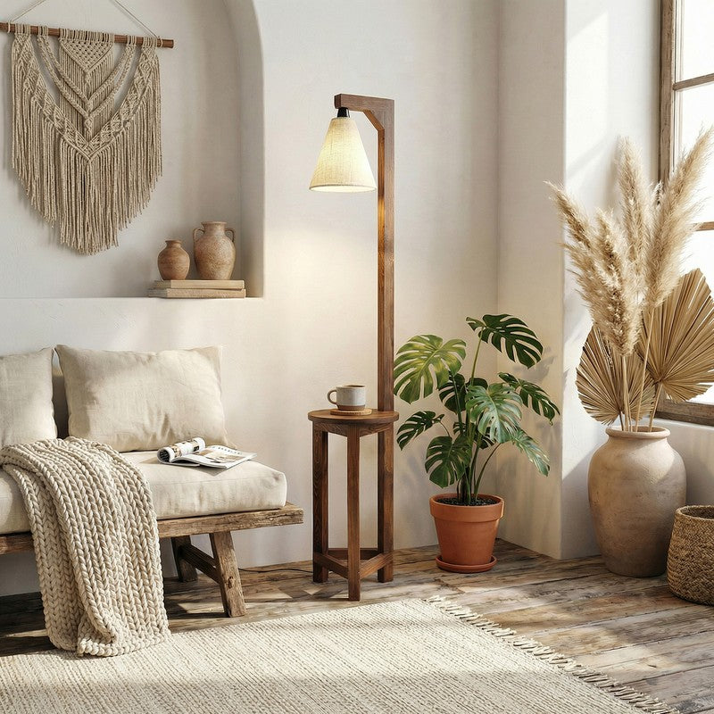 SimplyShade Wooden Floor Lamp - Brown media 3