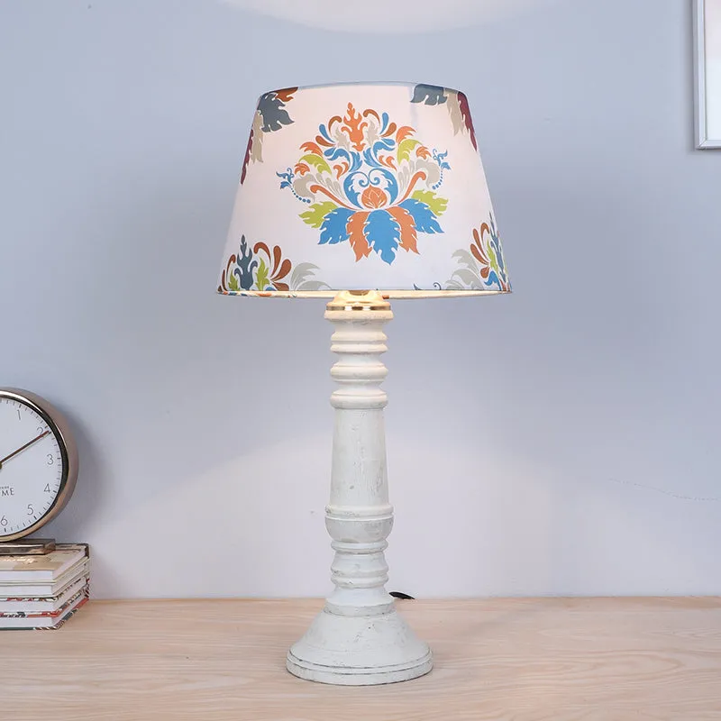 Nordlys Coil Printed Mango Wood Table Lamp - Multicolor media 4