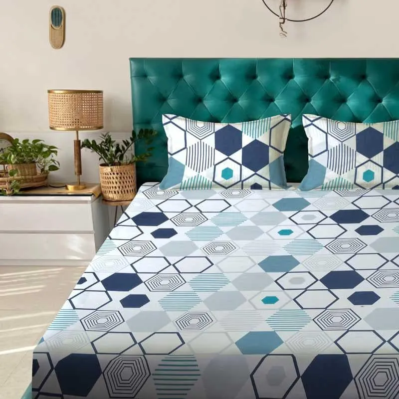 Hexling Slumber Fitted Microfiber Bedsheet - 300 GSM media 7