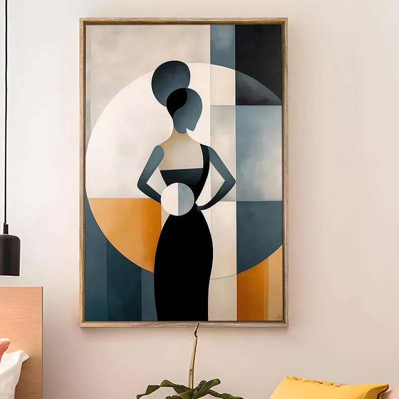 Whispers of Form Canvas Modern Wall Art With Frame media 2