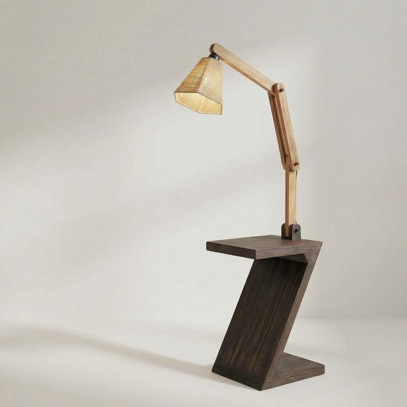 Edeva Shelf Jute and Wooden Floor Lamp media 8