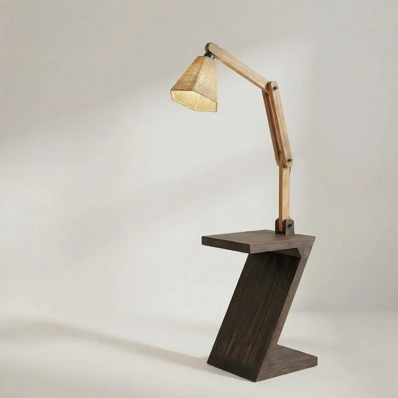 Edeva Shelf Jute and Wooden Floor Lamp media 8