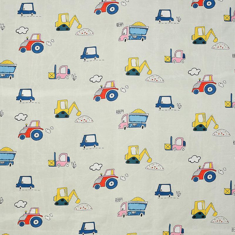 Truck Race Kids Fitted Microfiber Bedsheet - 130 GSM media 4