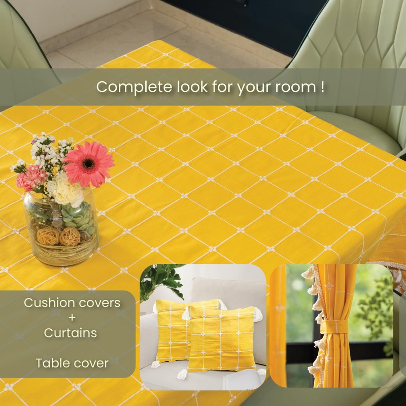 Aura Checks Table Cover - Yellow media 7