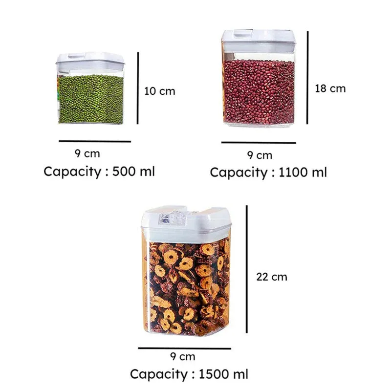 Essentio Airtight Food Storage Plastic Containers - Set of 6 media 8