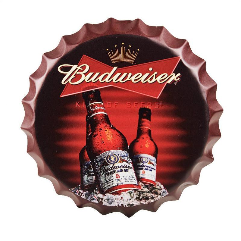 Budweiser Bottle Cap Metal Wall Accent media 3