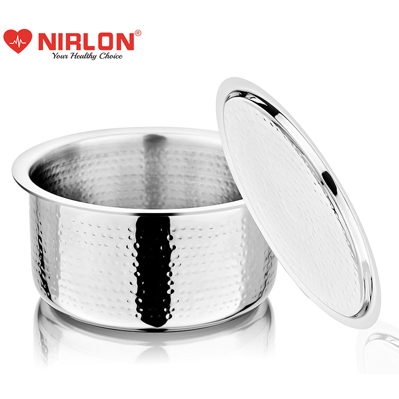 Nirlon Stainless Steel Pateela With Lid - 4200 mL/9 Inches media 6