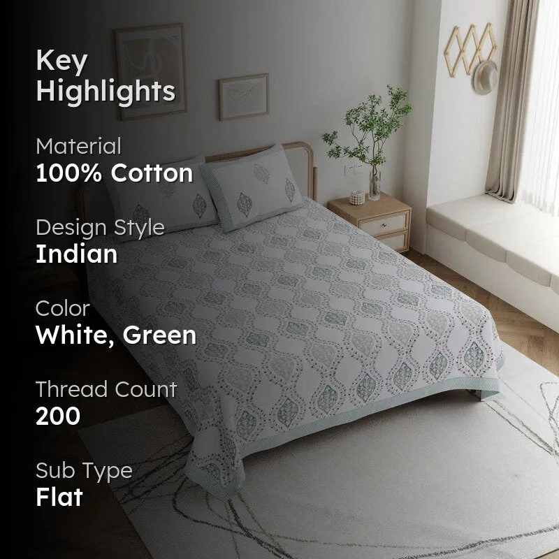 HomeSanskriti Cotton Bedsheet - 200 TC media 2