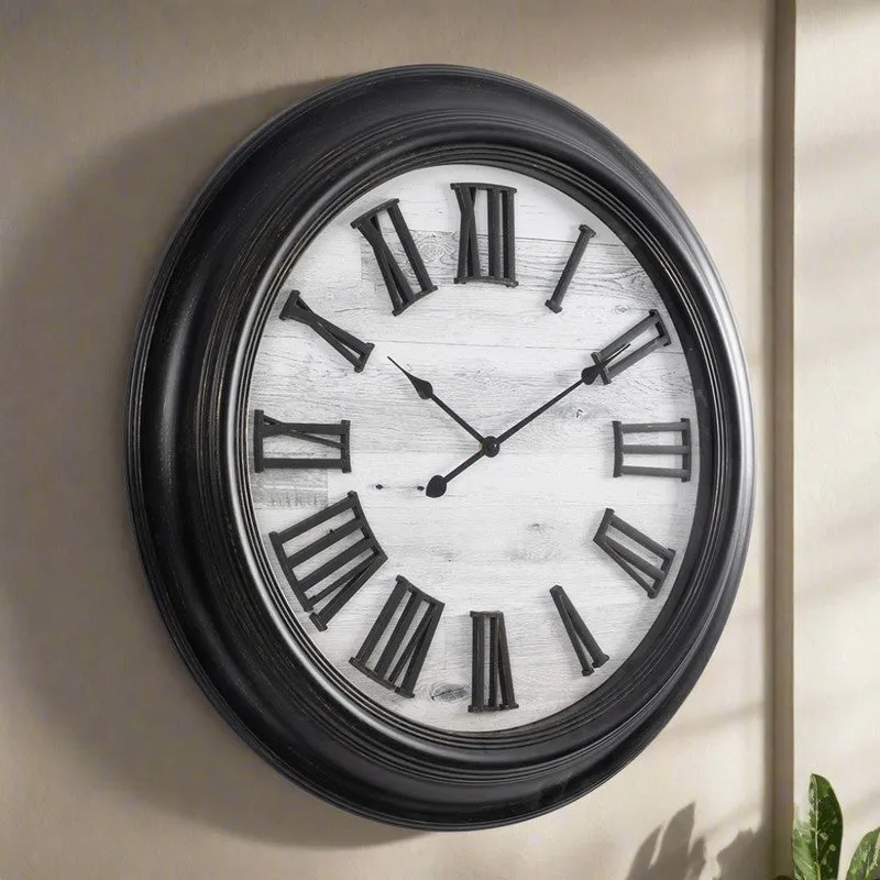 Meridian Round Wall Clock - Black & White media 4