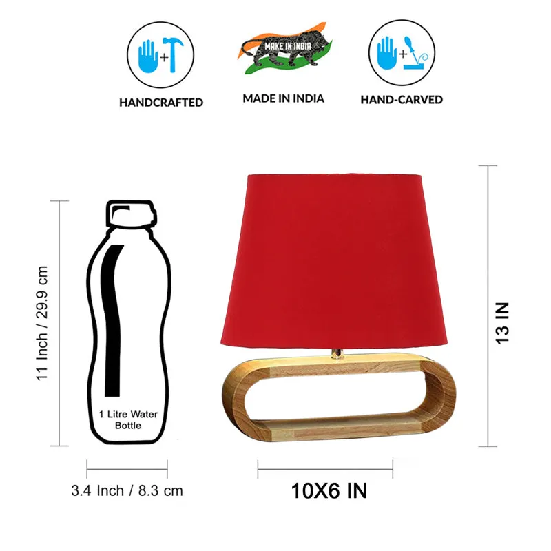 Cotin Curve Cotton Table Lamp - Red media 8