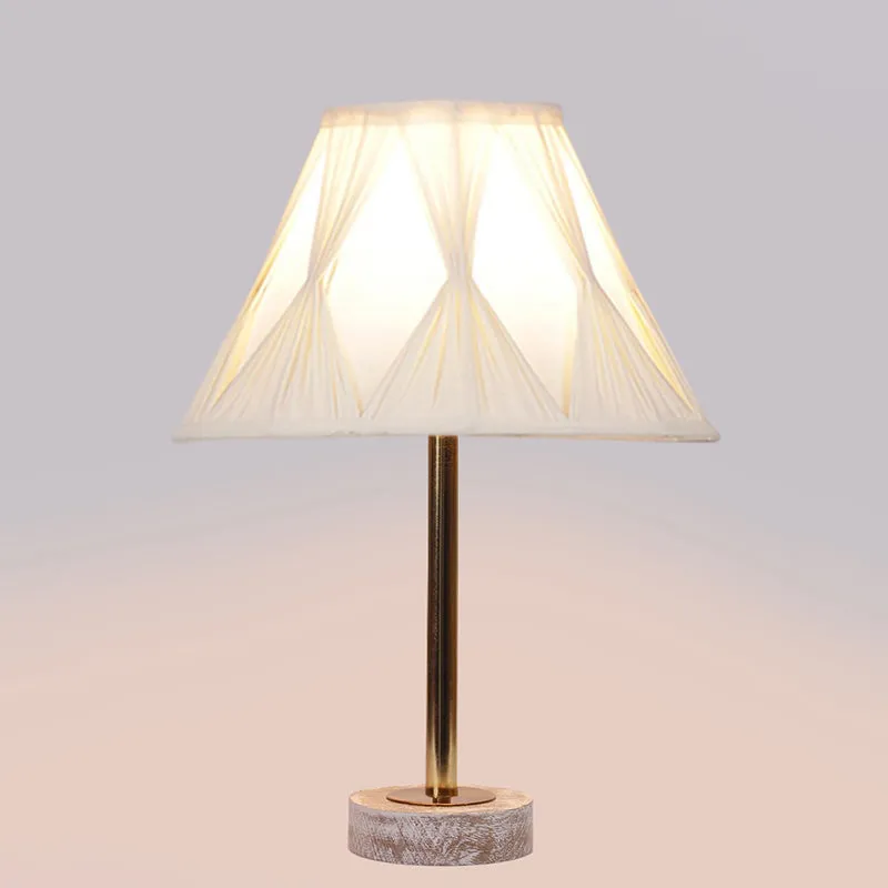 Pleatra Pinch Rodin Wooden Table Lamp - Ivory,Gold,White media 5