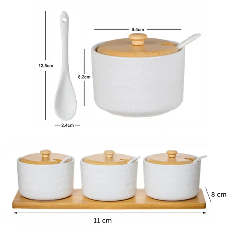 Imasha Condiment Jar Set With Tray & Spoons - Seven Piece Set media 5