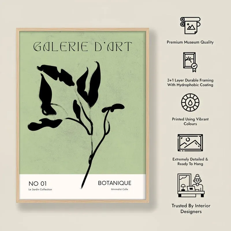 Herbarium Canvas Wall Painting With Brown Frame media 9