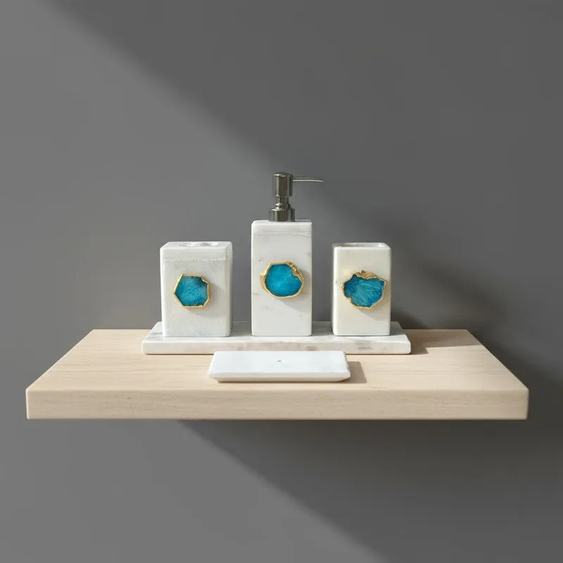 Kade Agate & Marble Bathroom Set - Turquoise media 2