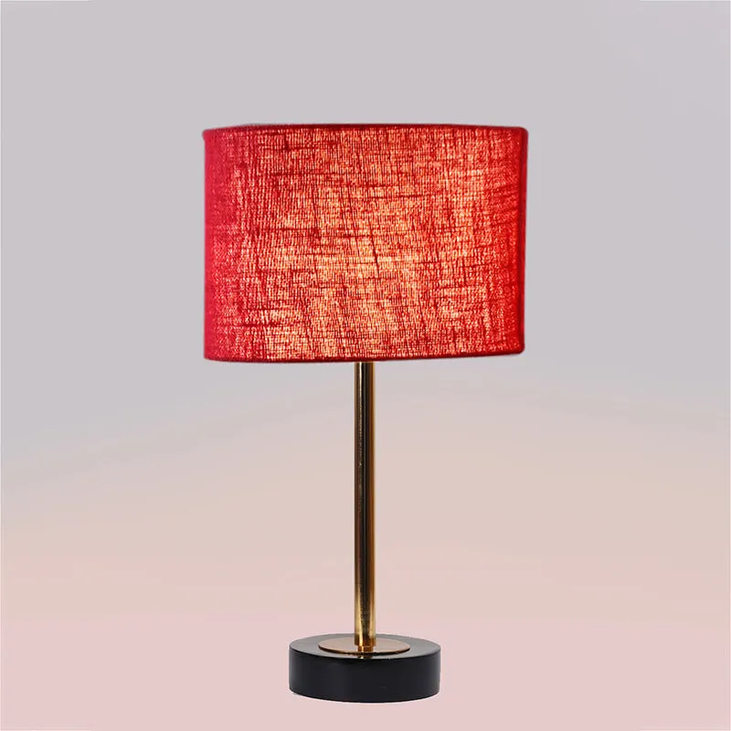 Sienna I Rodin Wooden Table Lamp - Maroon,Gold,Black media 5