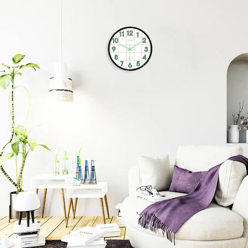 Opulent Analog Palstic Wall Clock - Black & Green media 5