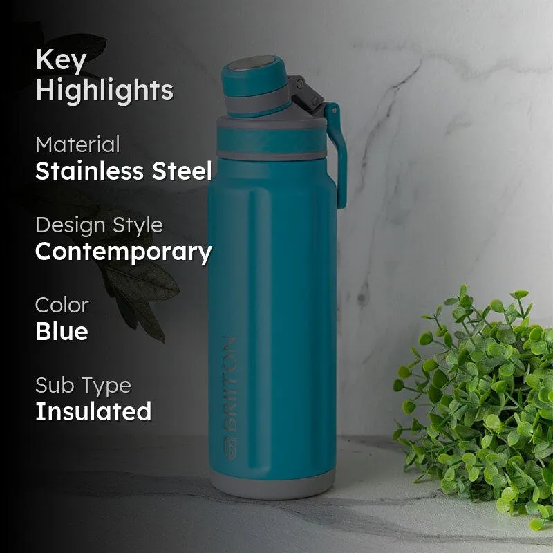 Aqua Alchemy Hot & Cold Thermos Water Bottle (Blue) - 850 mL media 2