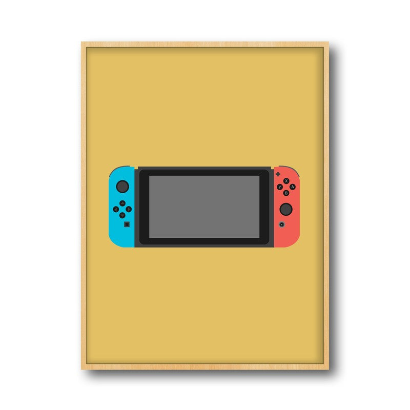 Control Shift Framed Canvas Archival Canvas Wall Painting - Natural Brown Frame media 4