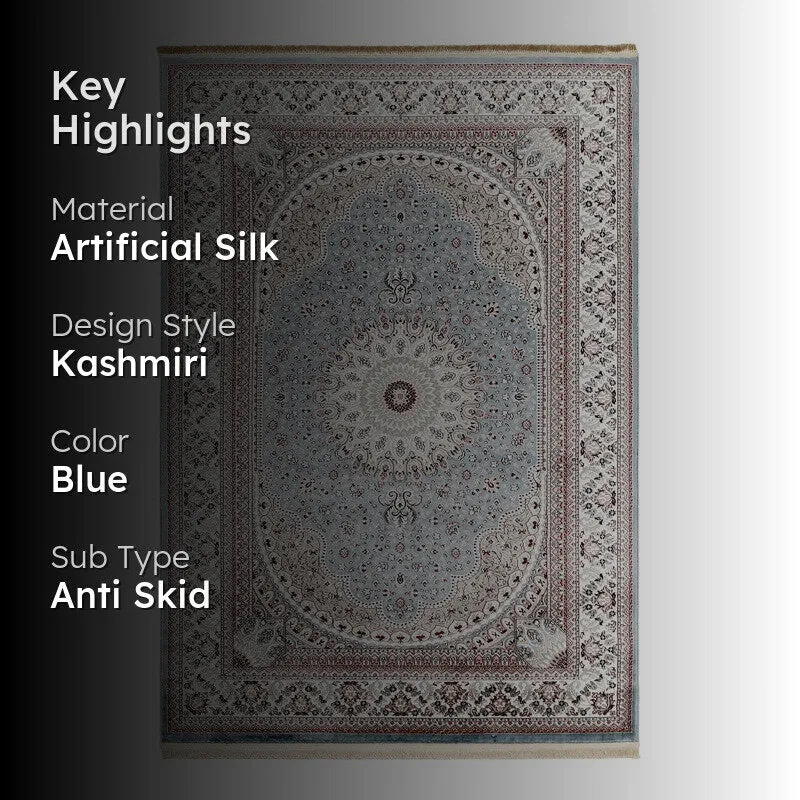 Riwaaz Art Silk Carpet media 2