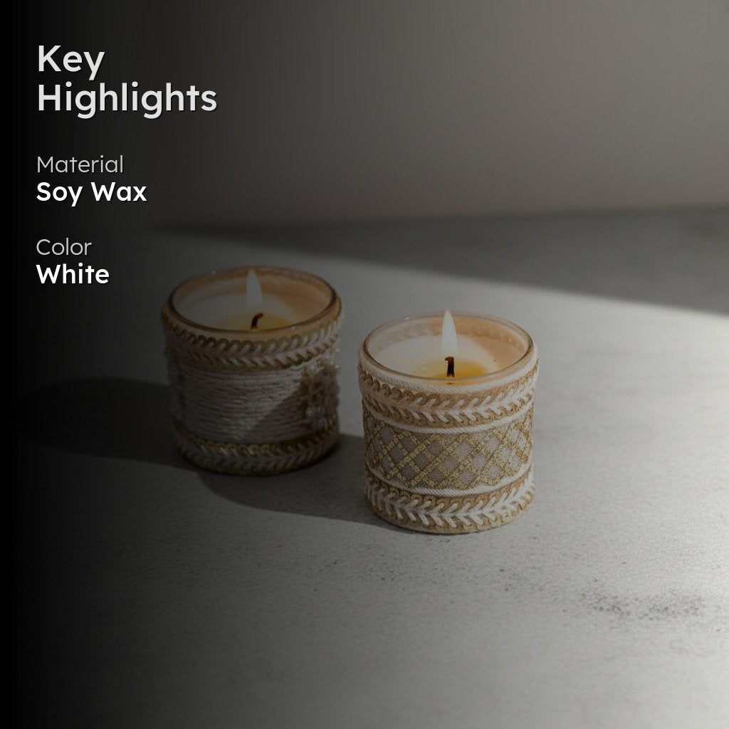 Inaayat - Set of 2 Scented Votive Candles (Madurai Malli & Pacific Ocean Scented) image 2
