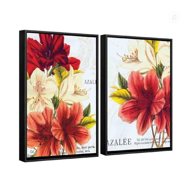 China Rose Canvas Wall Art - Set Of Two media 4