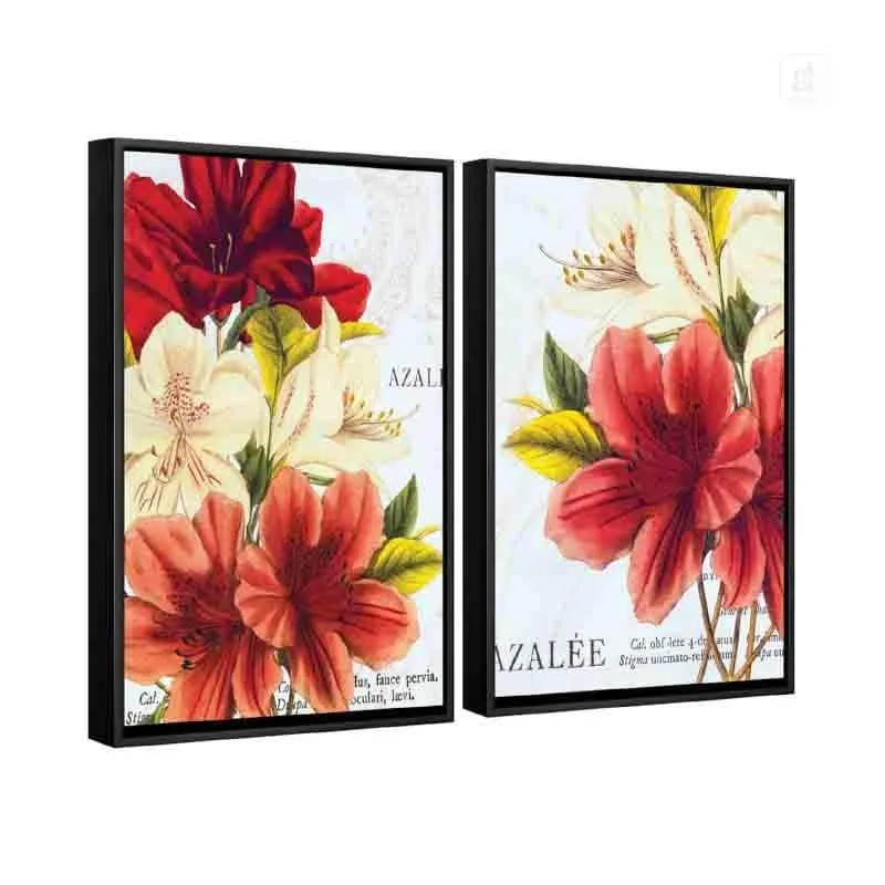 China Rose Canvas Wall Art - Set Of Two media 4