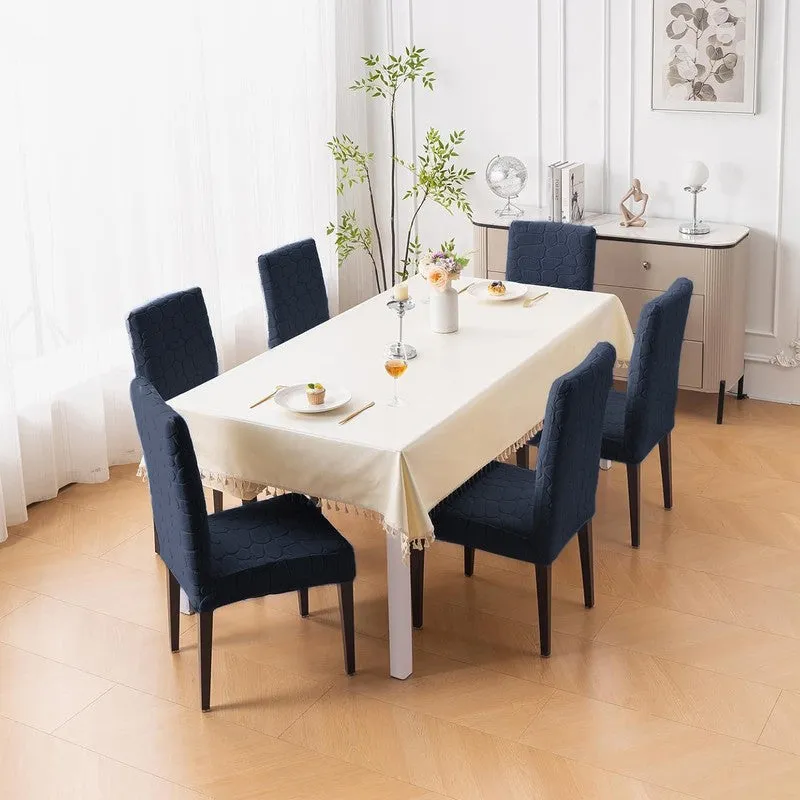 Elvra Classic Chair Cover(Blue) - Set Of Six media 1
