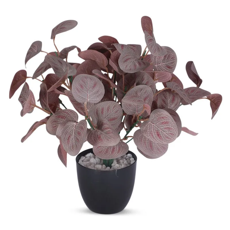 Artificial Purple Eucalyptus Plant With Black Plastic Pot media 3