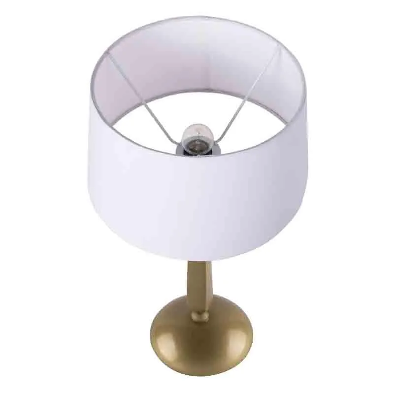 Baroque Fabric Table Lamp - Gold,White media 4
