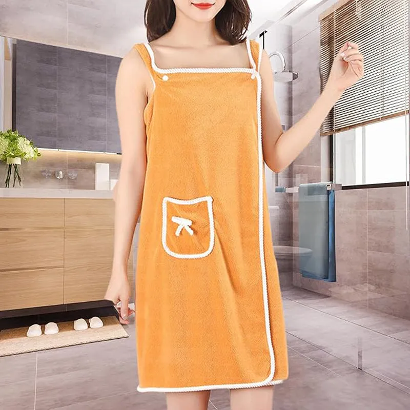 Velvessa Microfiber Bath Wrap - Mustard Yellow media 1