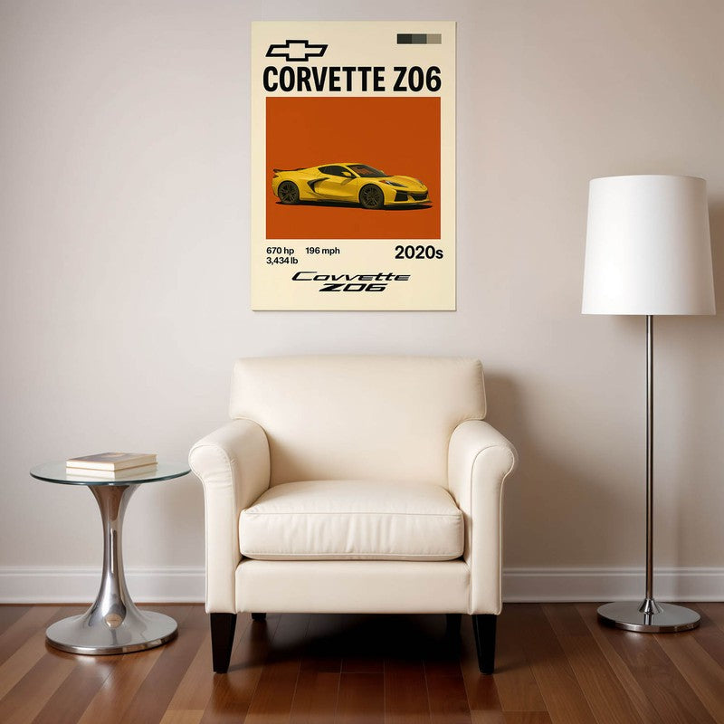 Corvette Z06 Legacy Wall Poster