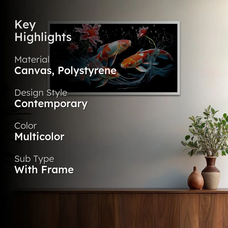 Magical Waters Wall Painting With Frame media 2