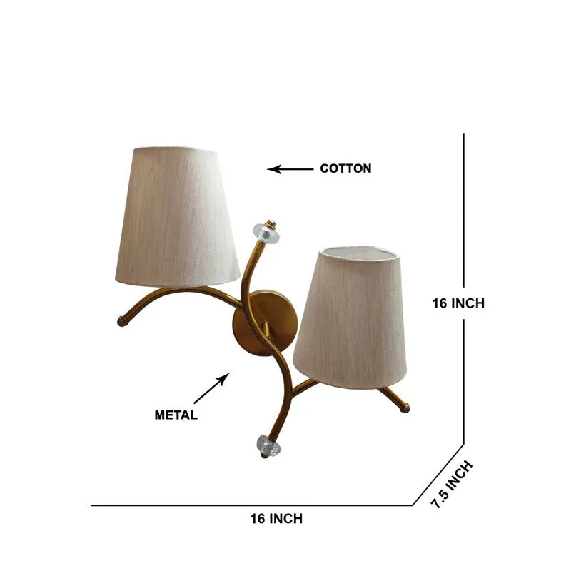 GlowStem Twin Cotton Wall Lamp - Beige media 8