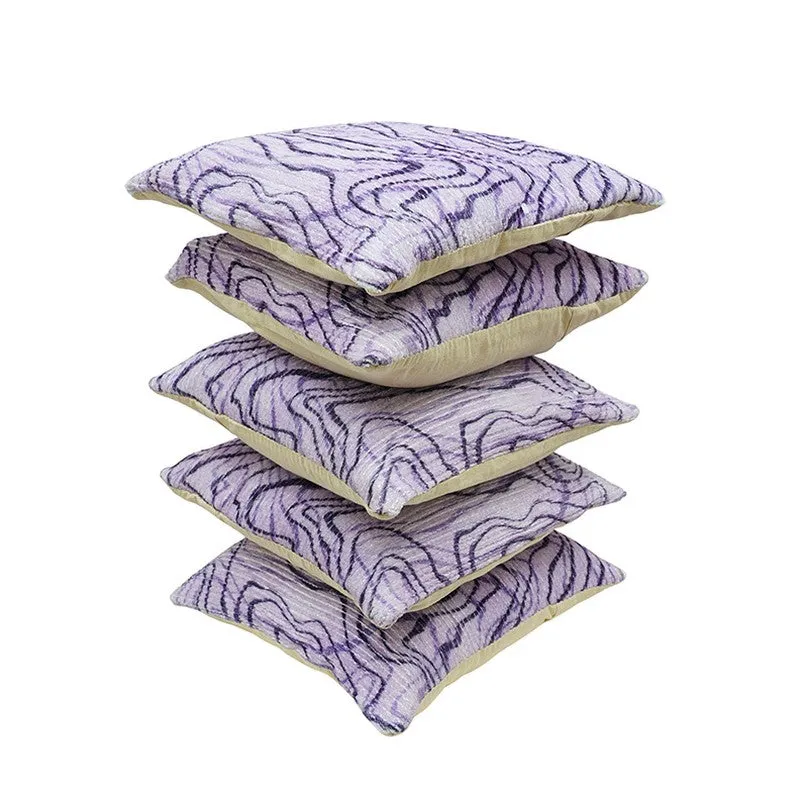 LiquidFlow Cushion Cover (Lilac) - Set Of Five media 5