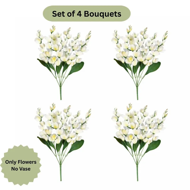 Bloomelle Artificial Flower (White) - Set Of Four media 7