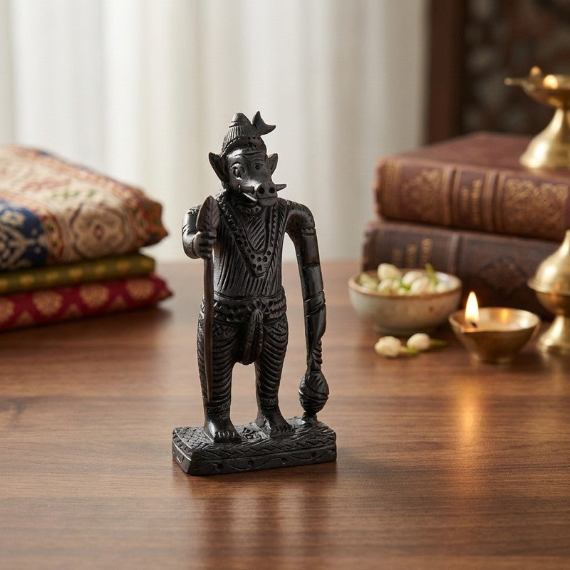 Lord Varaha Divine Ebony Wood Idol