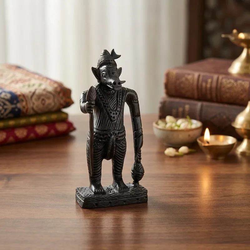 Lord Varaha Divine Ebony Wood Idol media 1