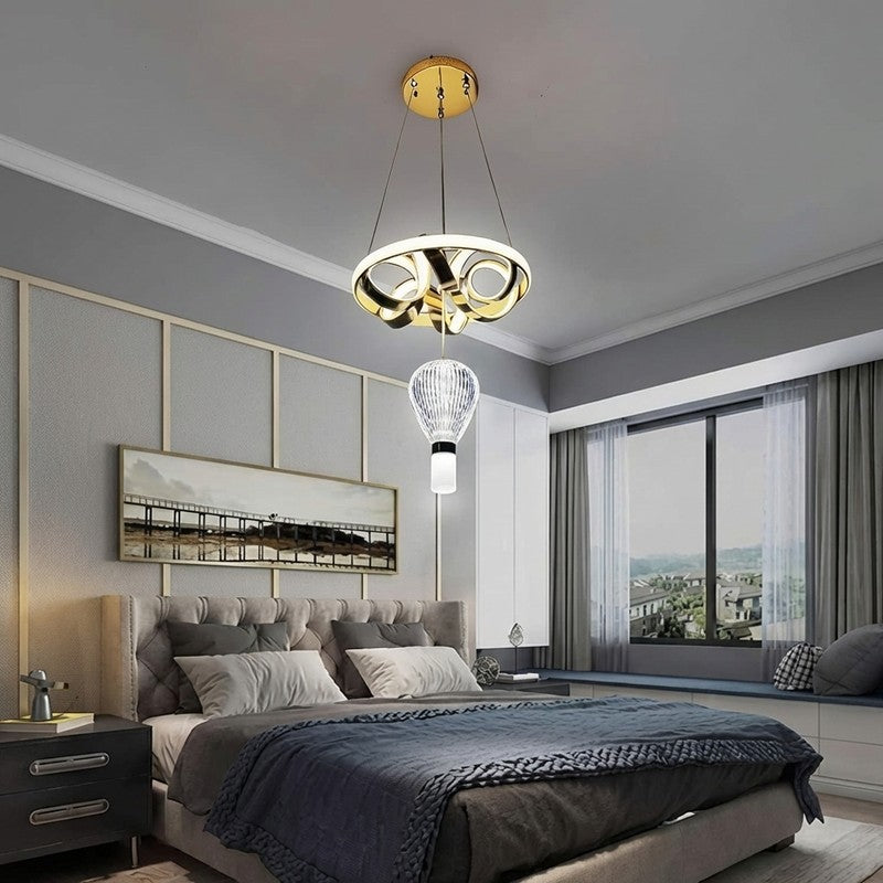 Infinity Rings Aluminum Ceiling Lamp - Gold media 3