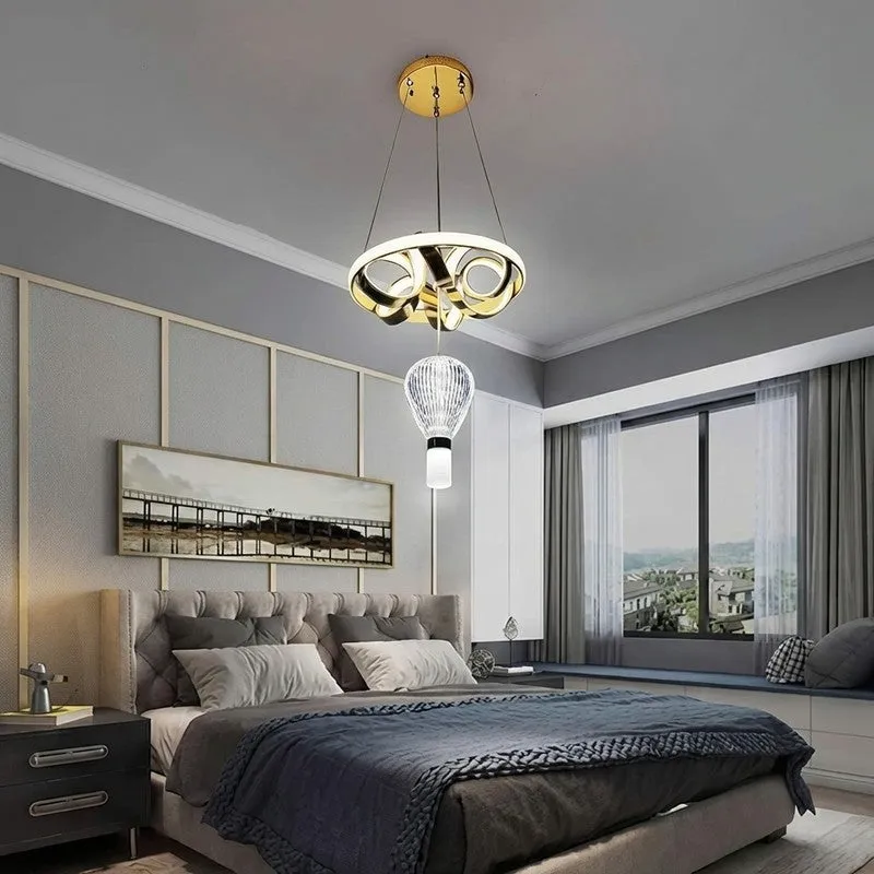 Infinity Rings Aluminum Ceiling Lamp - Gold media 3