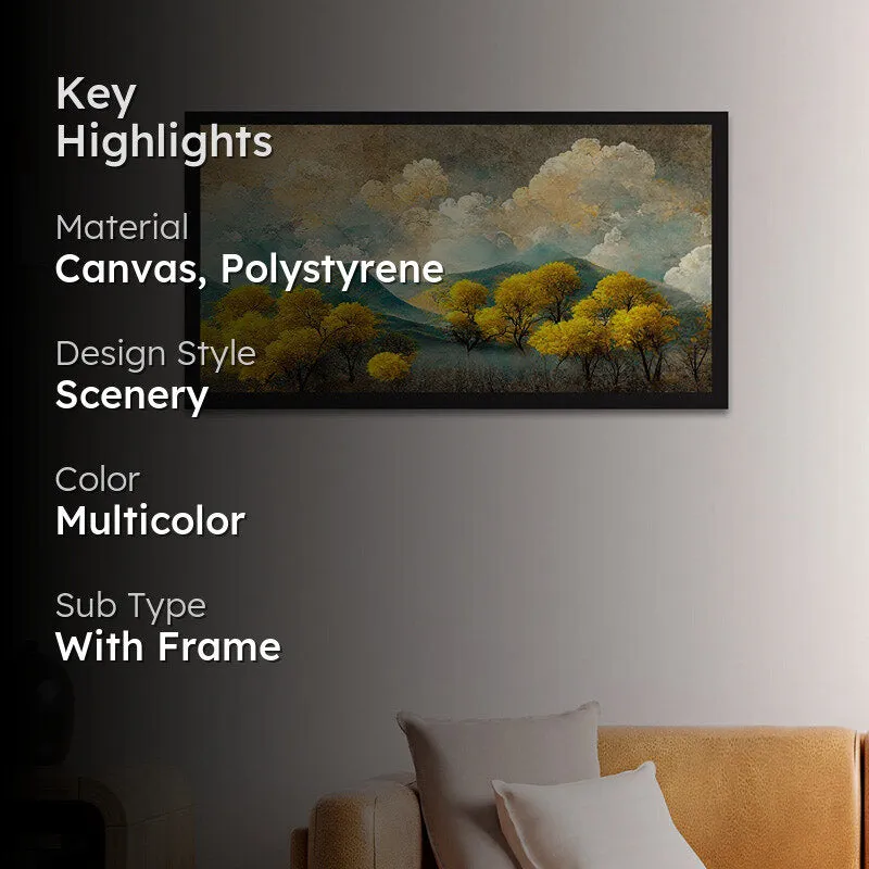 Ecstasy Valley Wall Painting With Frame media 2